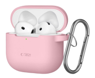 Etui na słuchawki Tech-Protect Silicone Hook do Apple AirPods 4. generacji Dusty Pink